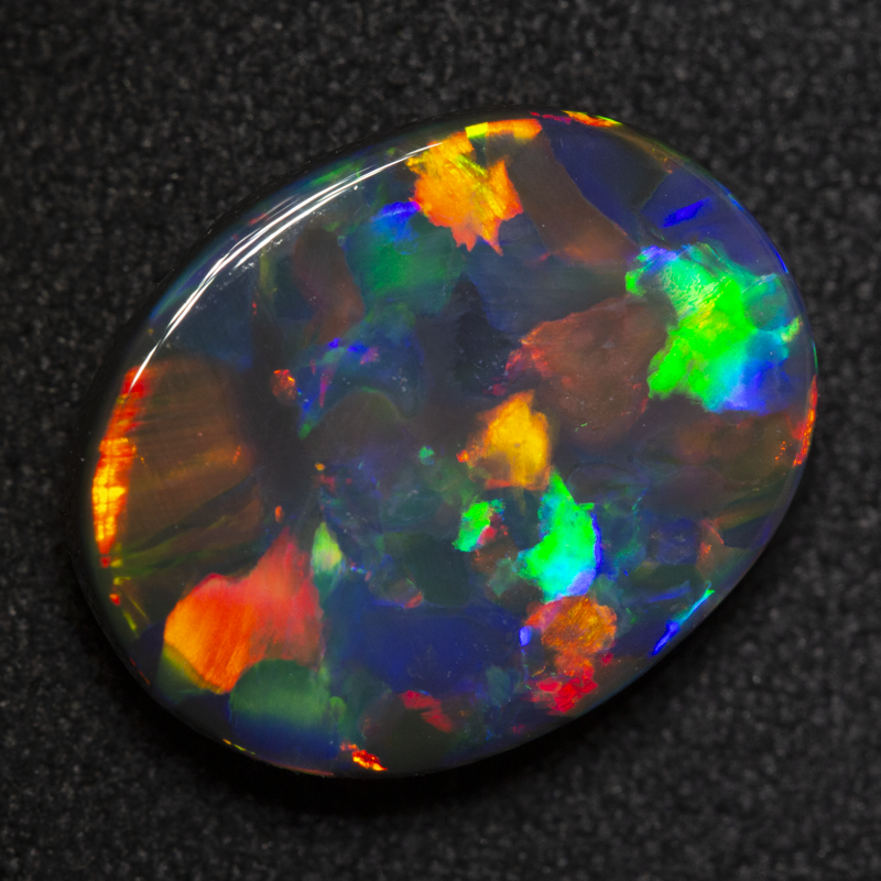 4.19 ct gem black opal 14.5x11.5x4.1mm