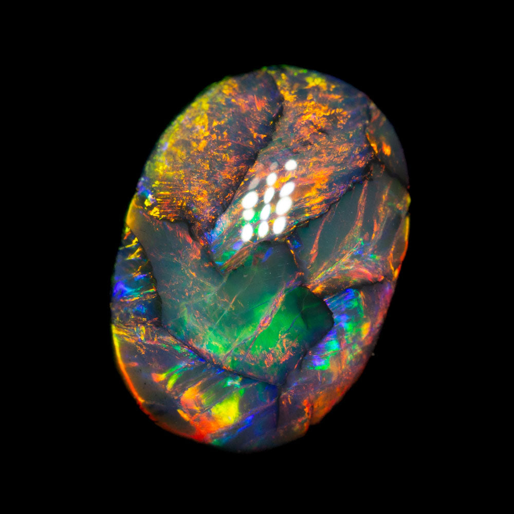 4.26 ct gem black opal 11.9x8.8x6.2mm
