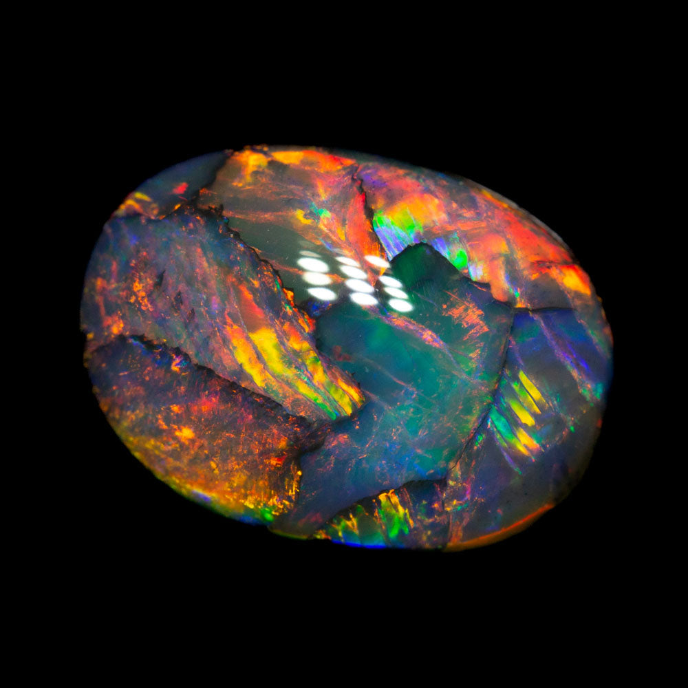 4.26 ct gem black opal 11.9x8.8x6.2mm