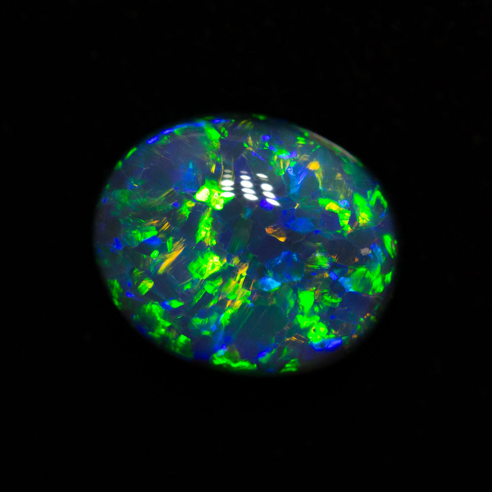 4.26 ct gem black opal 10.9x9.1x6.6mm