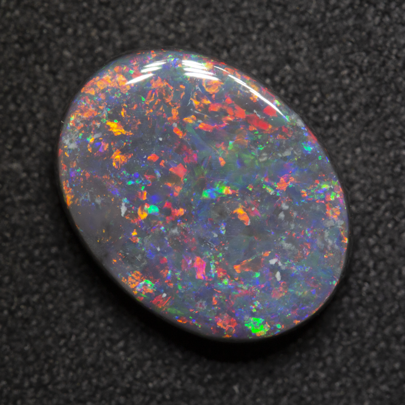 4.31 ct black opal 13.3x10.2x4.6mm