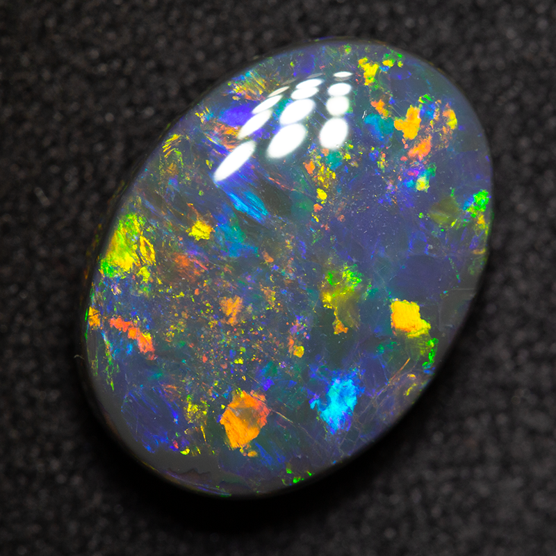 4.33 ct gem black opal 13.5x10x4.7mm