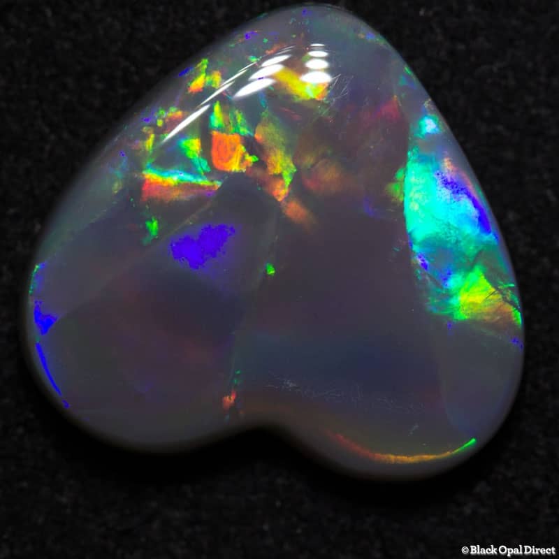 4.50 ct semi black opal heart 14.5x13x4mm