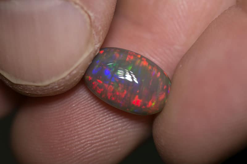 4.54 ct dark crystal opal double sided