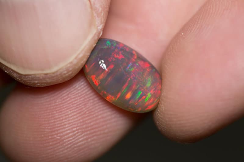 4.54 ct dark crystal opal double sided