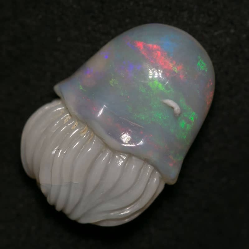 4.56ct opal jellyfish carving 15x11x5mm