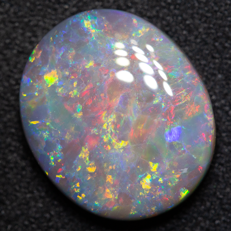 4.61 ct dark opal 13.7x11.6x4.3mm