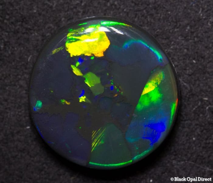 4.64 ct black opal 13mm round x 4mm