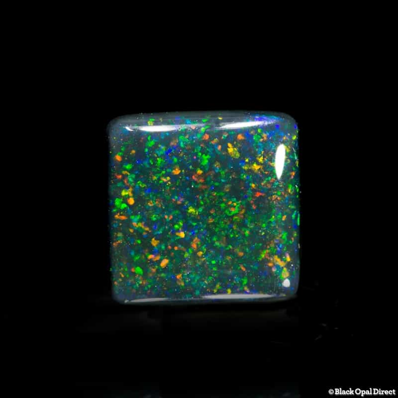 4.74 ct cushion cut black opal 11x11x4.5mm