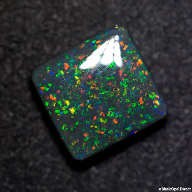 4.74 ct cushion cut black opal 11x11x4.5mm