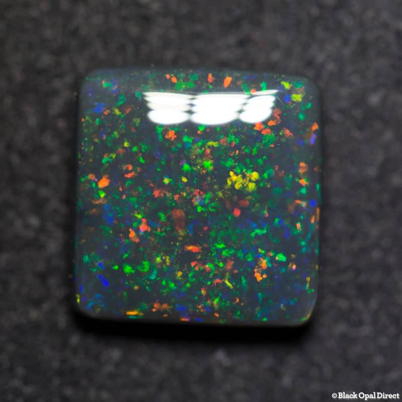 4.74 ct cushion cut black opal 11x11x4.5mm