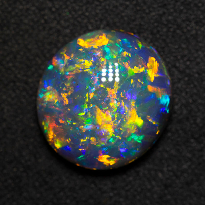 4.80 ct gem black opal 12.8x11.9x5.1mm