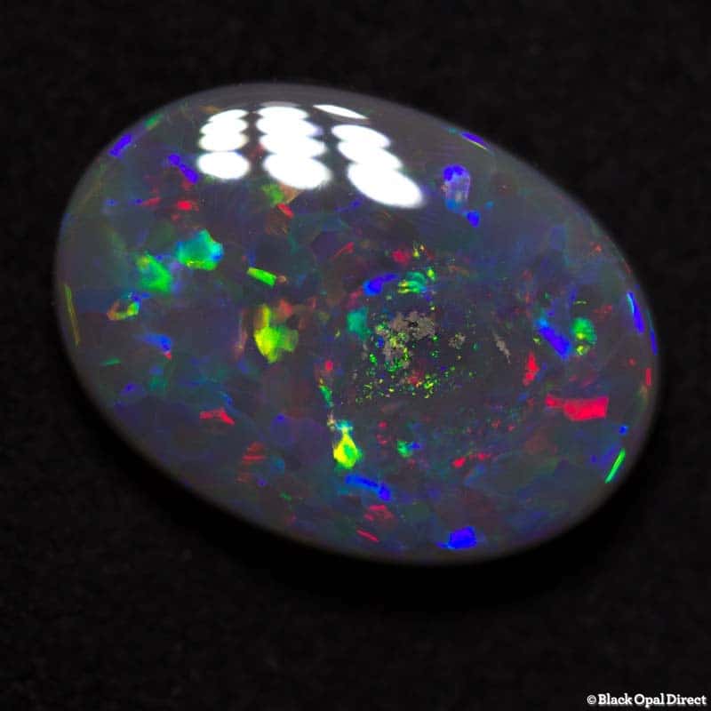 4.92 ct semi black opal 14.5x10.5x4.5mm