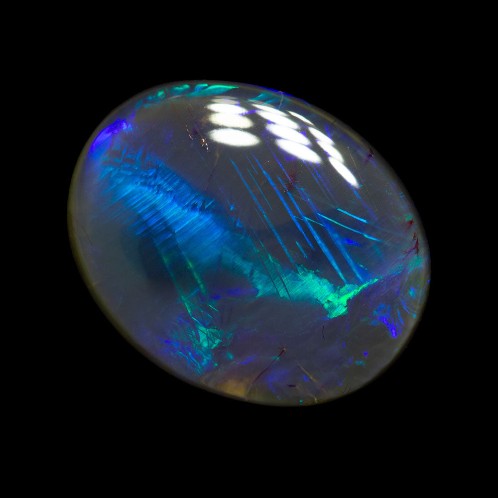 4.99 ct black crystal opal 15.5x12.4x4.1mm