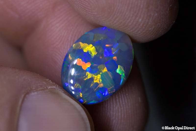 4.99 ct black opal 15x12x5mm