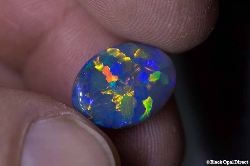 4.99 ct black opal 15x12x5mm