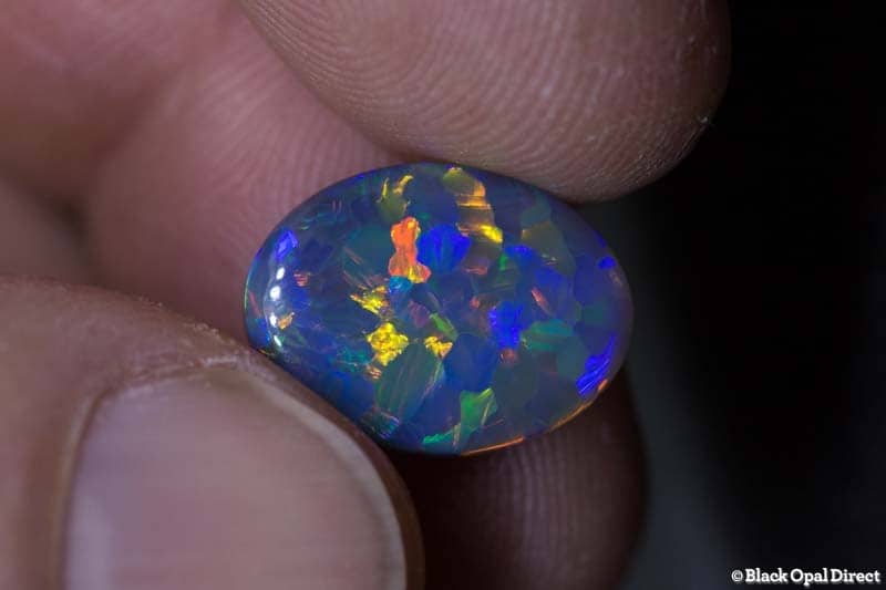 4.99 ct black opal 15x12x5mm