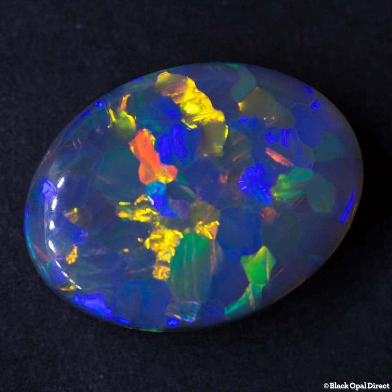 4.99 ct black opal 15x12x5mm