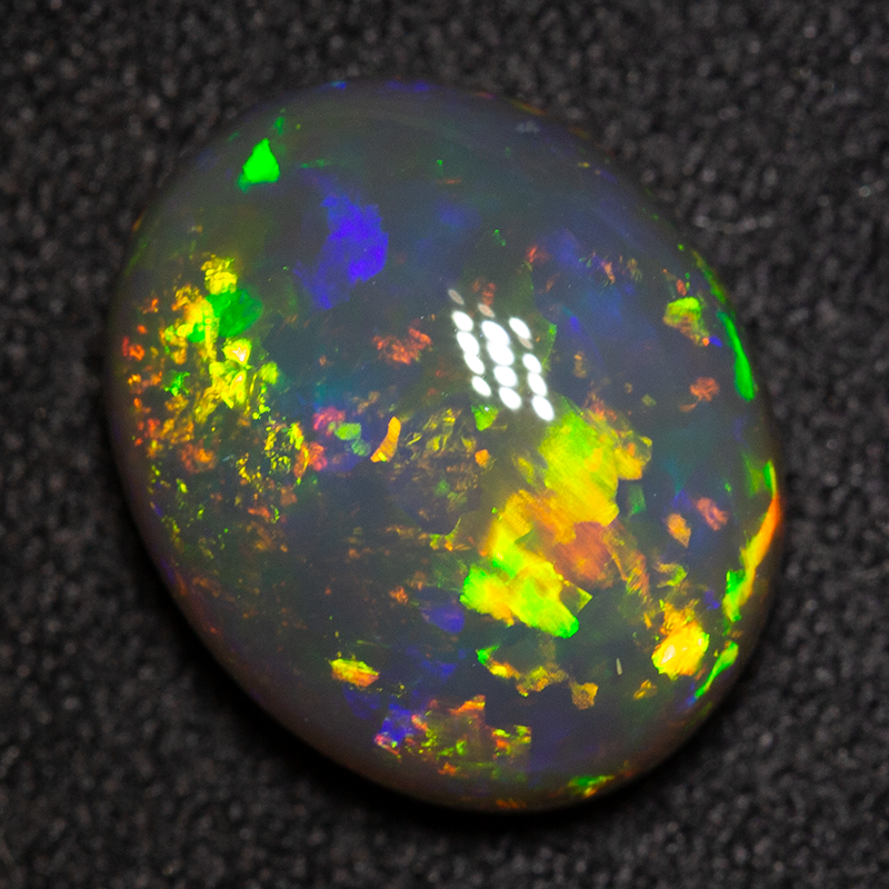 5.00 ct gem black opal 13.8x10.5x5.5mm