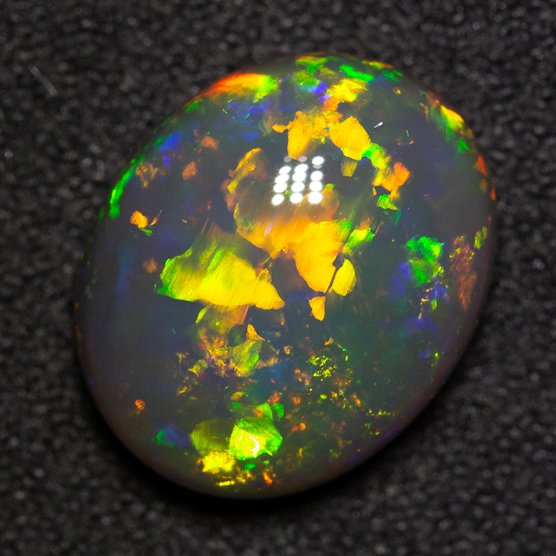 5.00 ct gem black opal 13.8x10.5x5.5mm