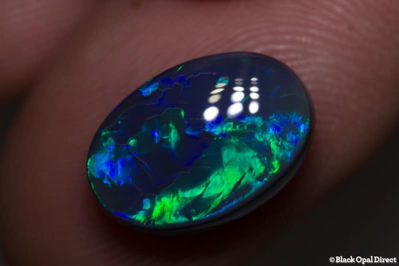 5.00 ct black opal 14x10x5mm