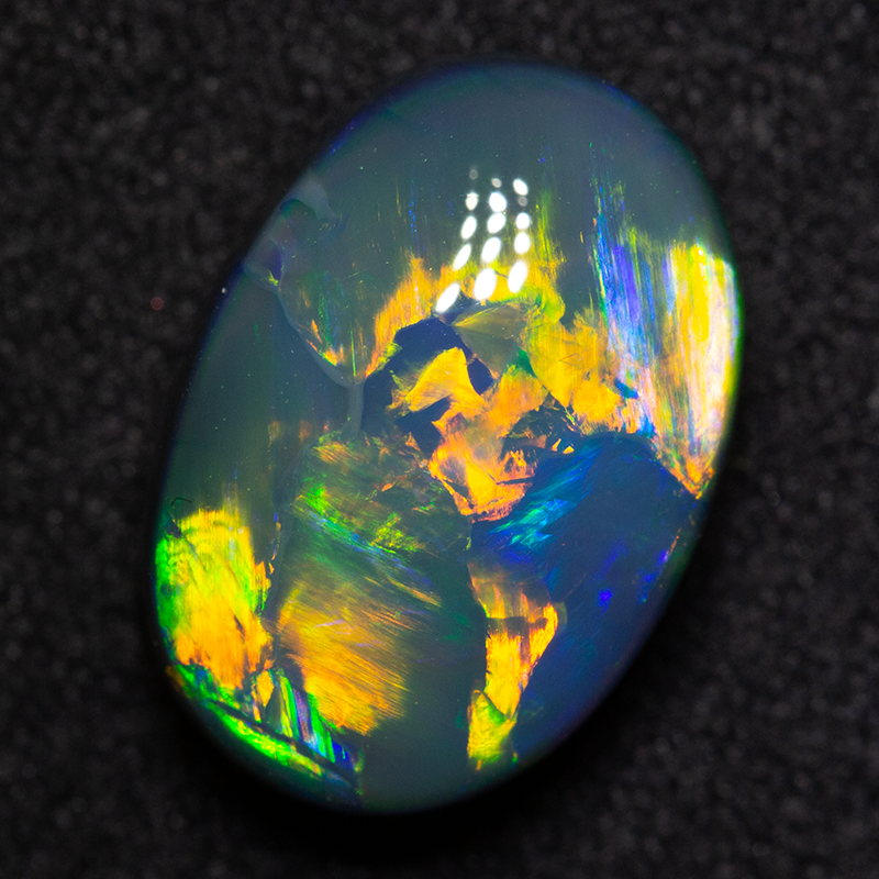 5.12 ct gem black opal 14.4x9.3x6mm