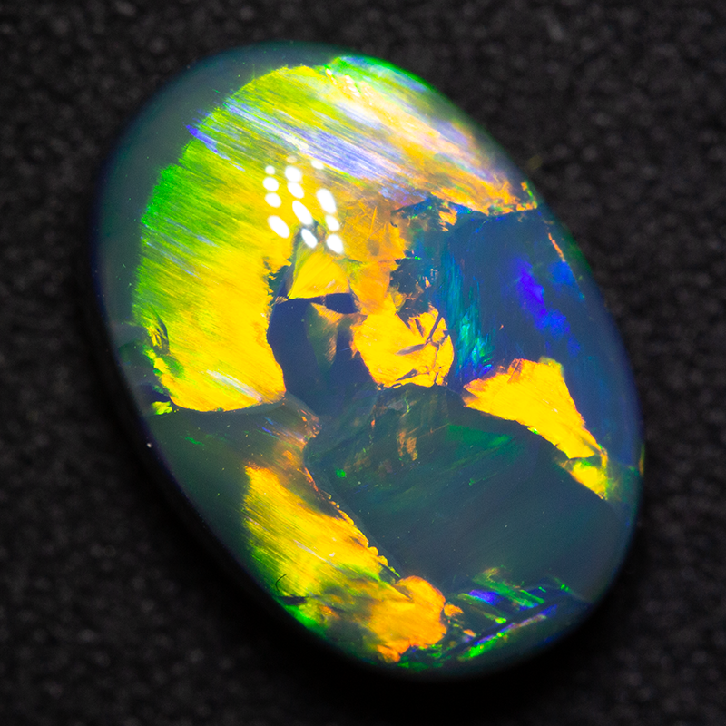 5.12 ct gem black opal 14.4x9.3x6mm