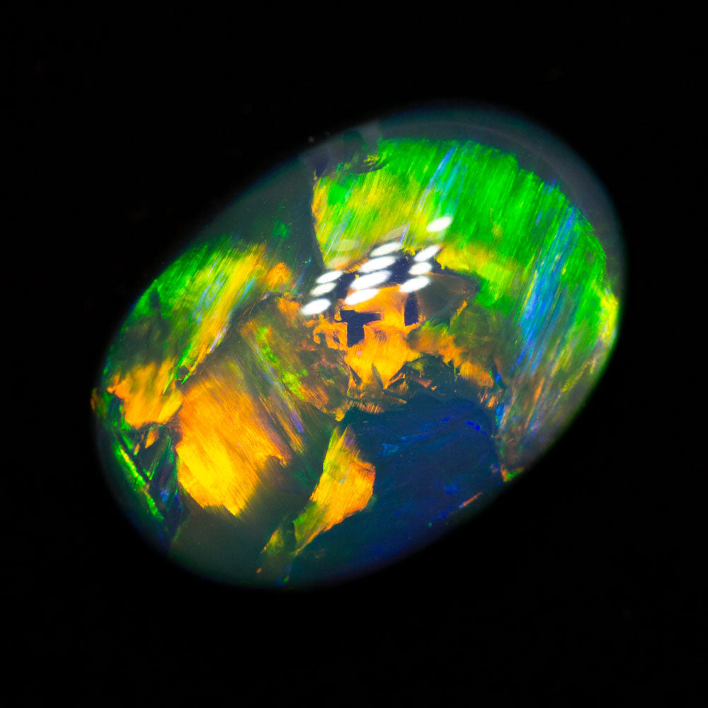 5.12 ct gem black opal 14.4x9.3x6mm