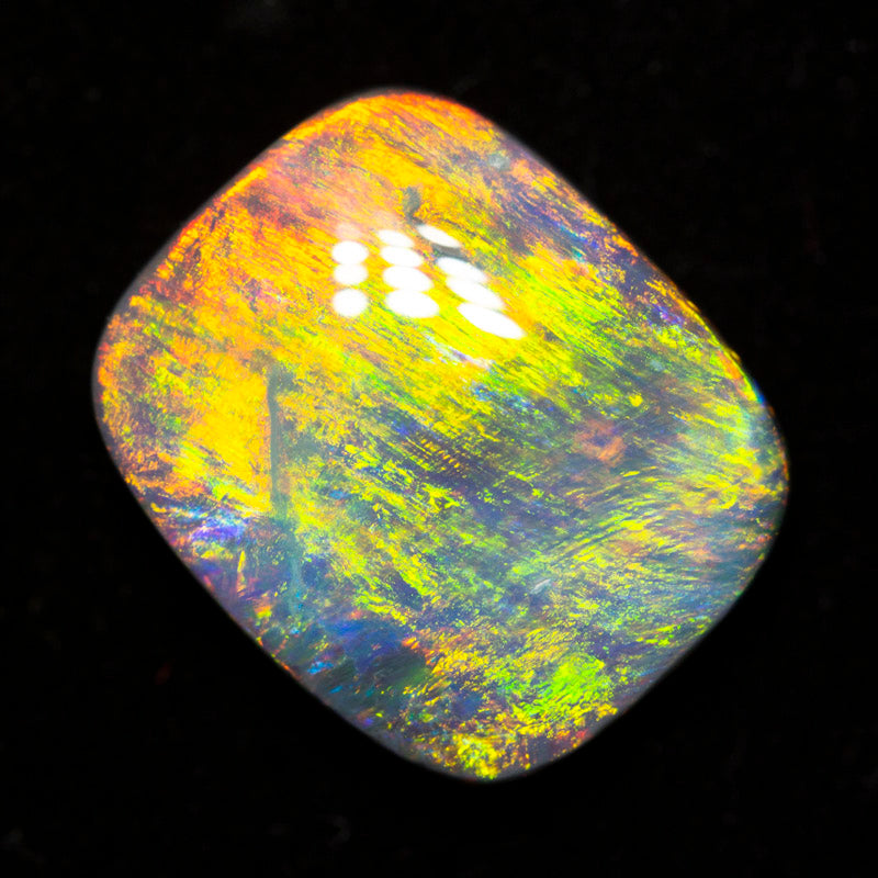 5.25 ct gem dark opal 13.9x11.5x4.5mm