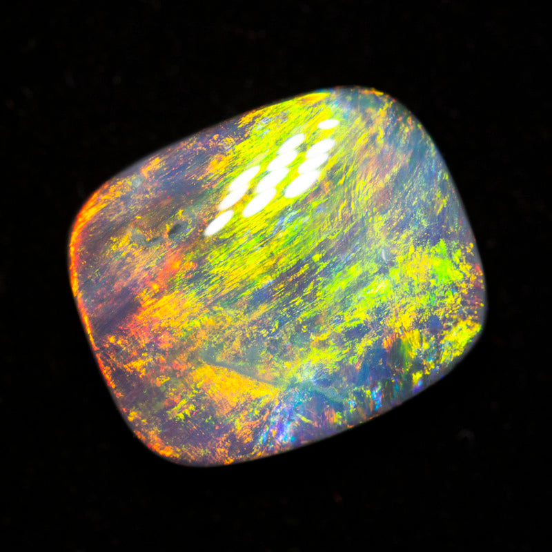 5.25 ct gem dark opal 13.9x11.5x4.5mm