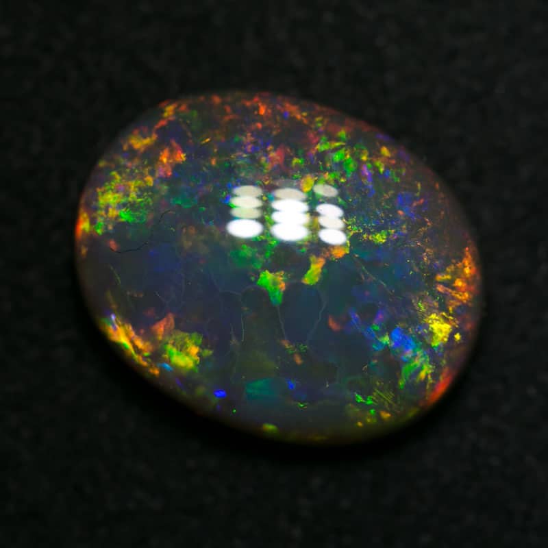 5.38 ct gem dark crystal opal 14x11x5mm