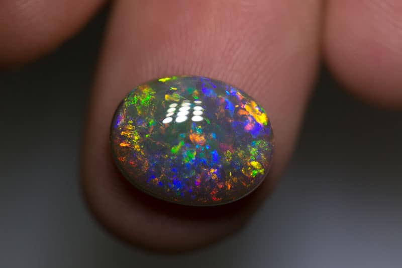 5.38 ct gem dark crystal opal 14x11x5mm