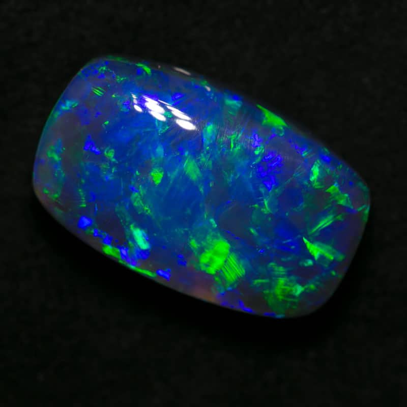 5.40 ct gem black opal cushion 14x9x6mm