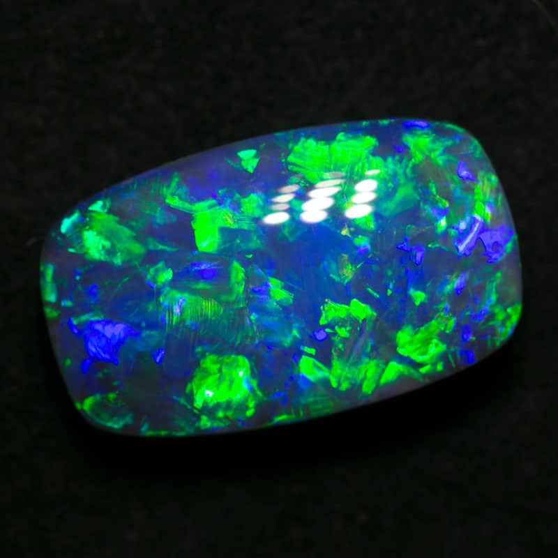 5.40 ct gem black opal cushion 14x9x6mm