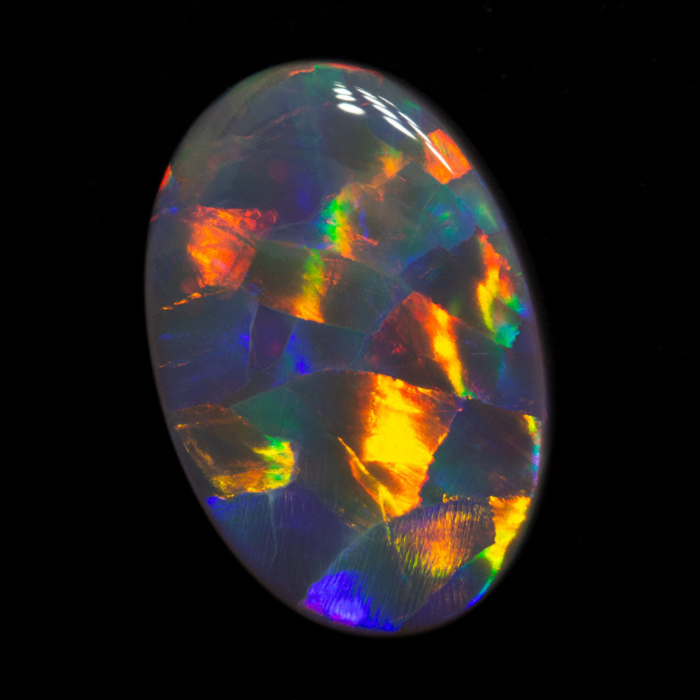 5.48 ct gem black opal 17x11.4x4.2mm