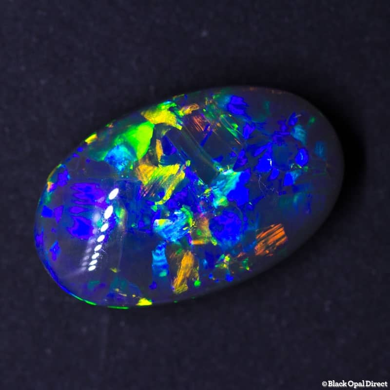 5.68 ct gem black opal 17x15x5mm