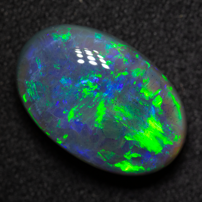 5.78 ct gem black opal 15x10x6mm