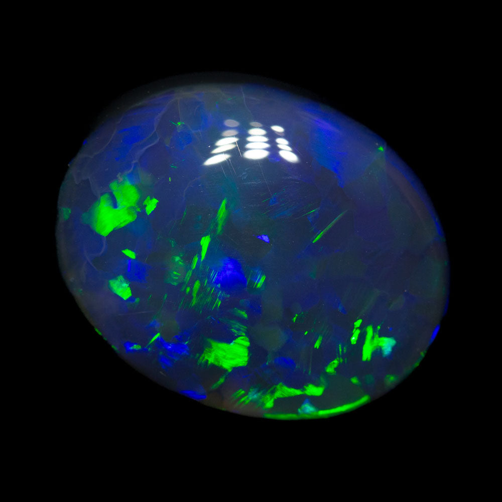 5.78 ct gem black opal 14.5x11.6x5.5mm