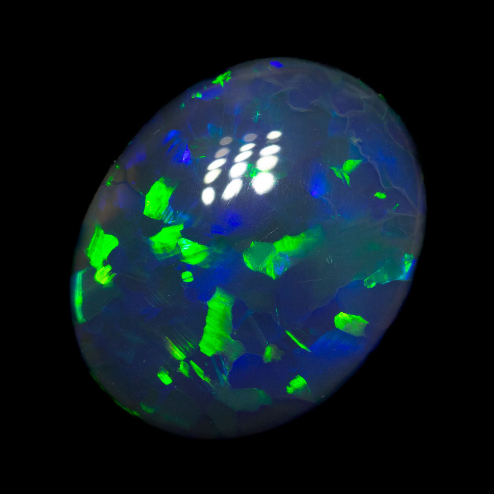 5.78 ct gem black opal 14.5x11.6x5.5mm