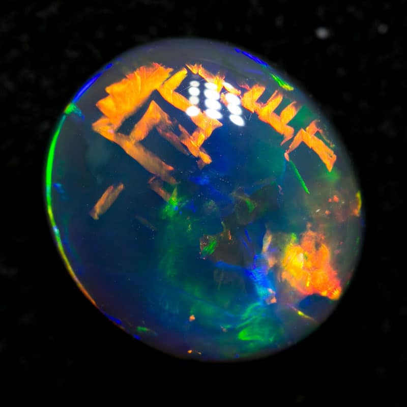 5.80 ct gem black opal 13x11x6mm