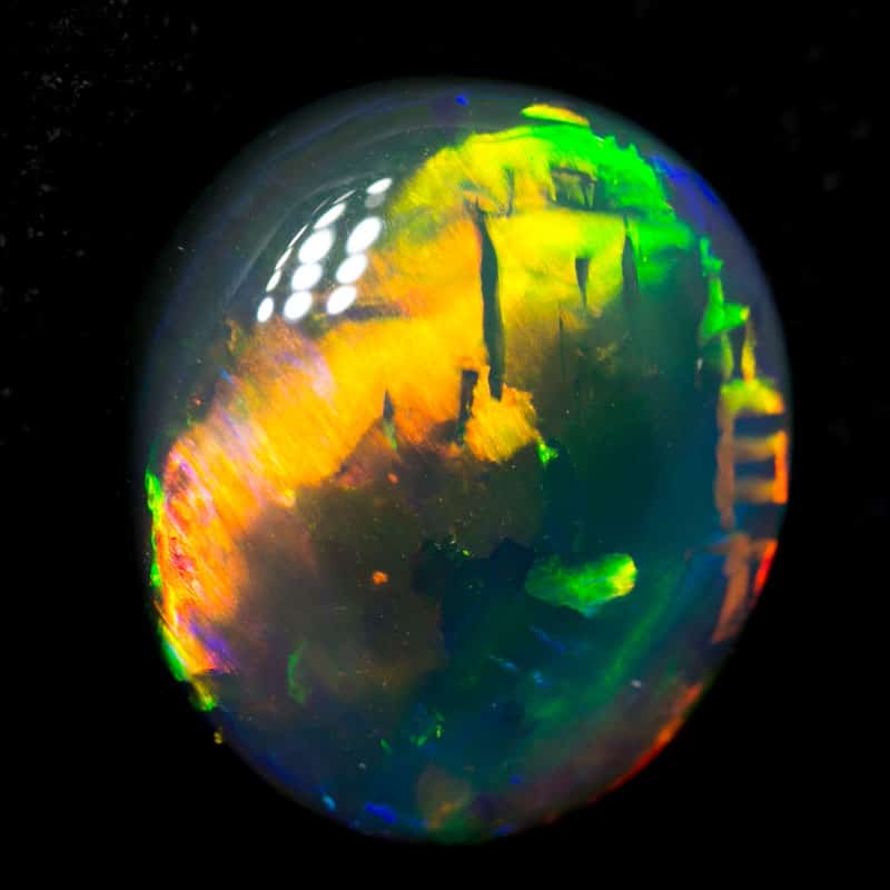 5.80 ct gem black opal 13x11x6mm