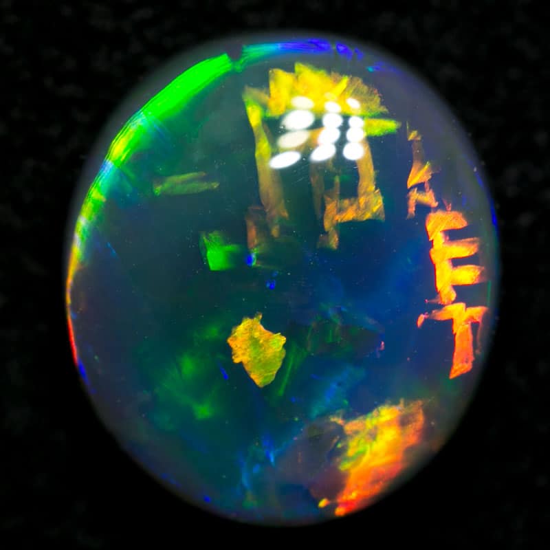 5.80 ct gem black opal 13x11x6mm