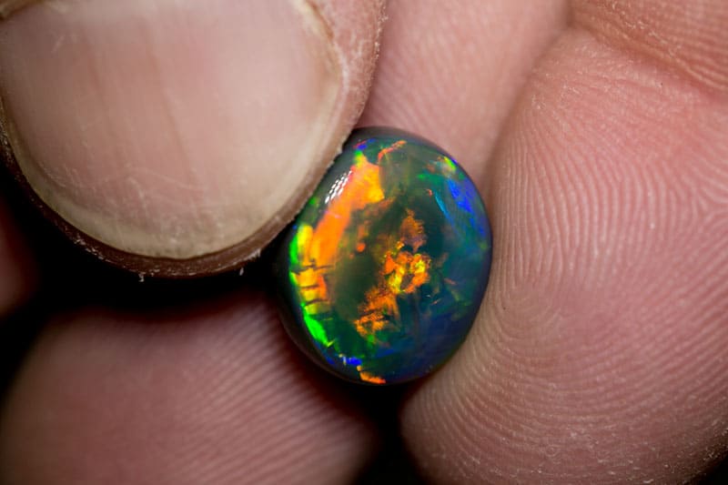 5.80 ct gem black opal 13x11x6mm