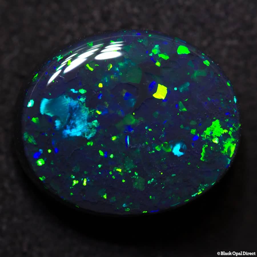 5.83 ct gem black opal 14x11.5x5mm