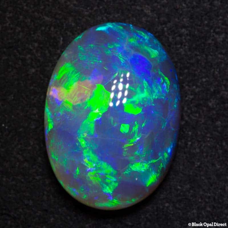 5.86 ct semi black crystal opal 15x11x5.5