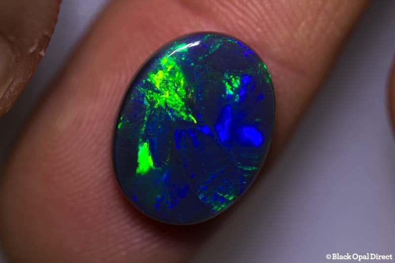 6.02 ct black opal 16x12.5x4mm