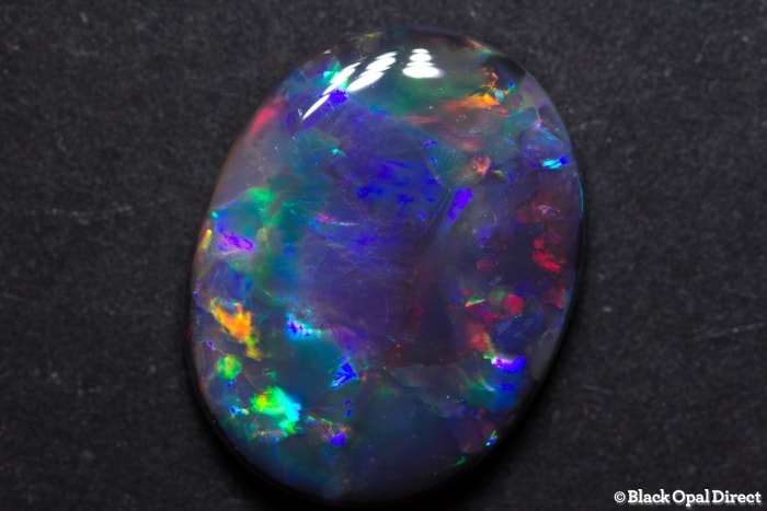 6.03 ct gem black opal 16x13x4mm
