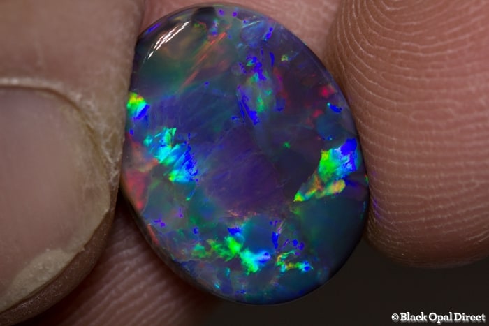 6.03 ct gem black opal 16x13x4mm