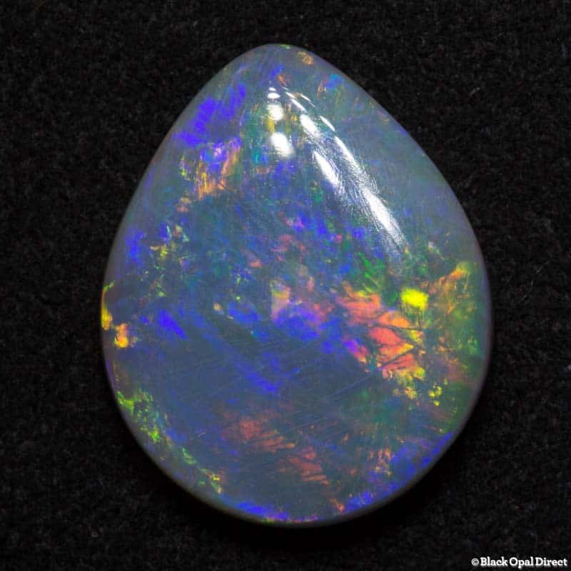 6.33 ct semi black double sided opal 16x13x5.5mm