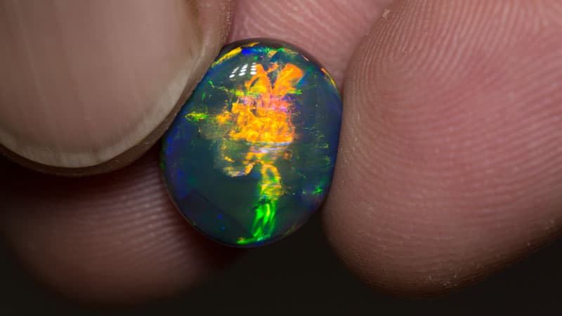 6.42 ct gem black opal 13x11.5x7mm
